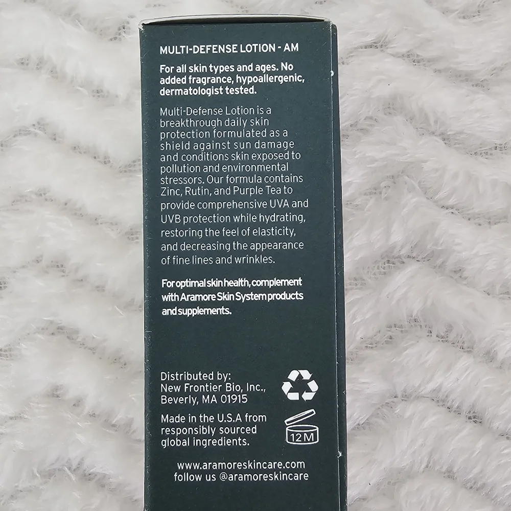 Aramore Multi-Defense Sunscreen Lotion UV And Pollution Broad Spectrum SPF 30 AM